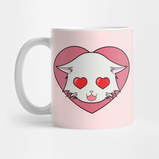 The Love-Stricken Cat Mug